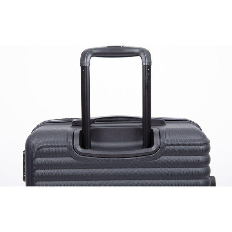 3 Piece Luggage Sets ABS Lightweight Suitcase with Two Hooks, Spinner Wheels, TSA Lock, (20/24/28) Black