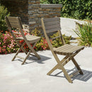 Outdoor Foldable Wood Dining Chair With Slat Design (Set of 2) by HouseOfZazla
