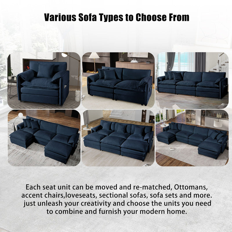 Modern Oversized Accent Chair, Comfy Single Sofa With Large Seat (Set of 2), photo 6 of 19