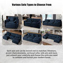 Modern Comfy Deep Seat Modular Sectional Sofa Cloud Couch With Ottoman by HouseOfZazla