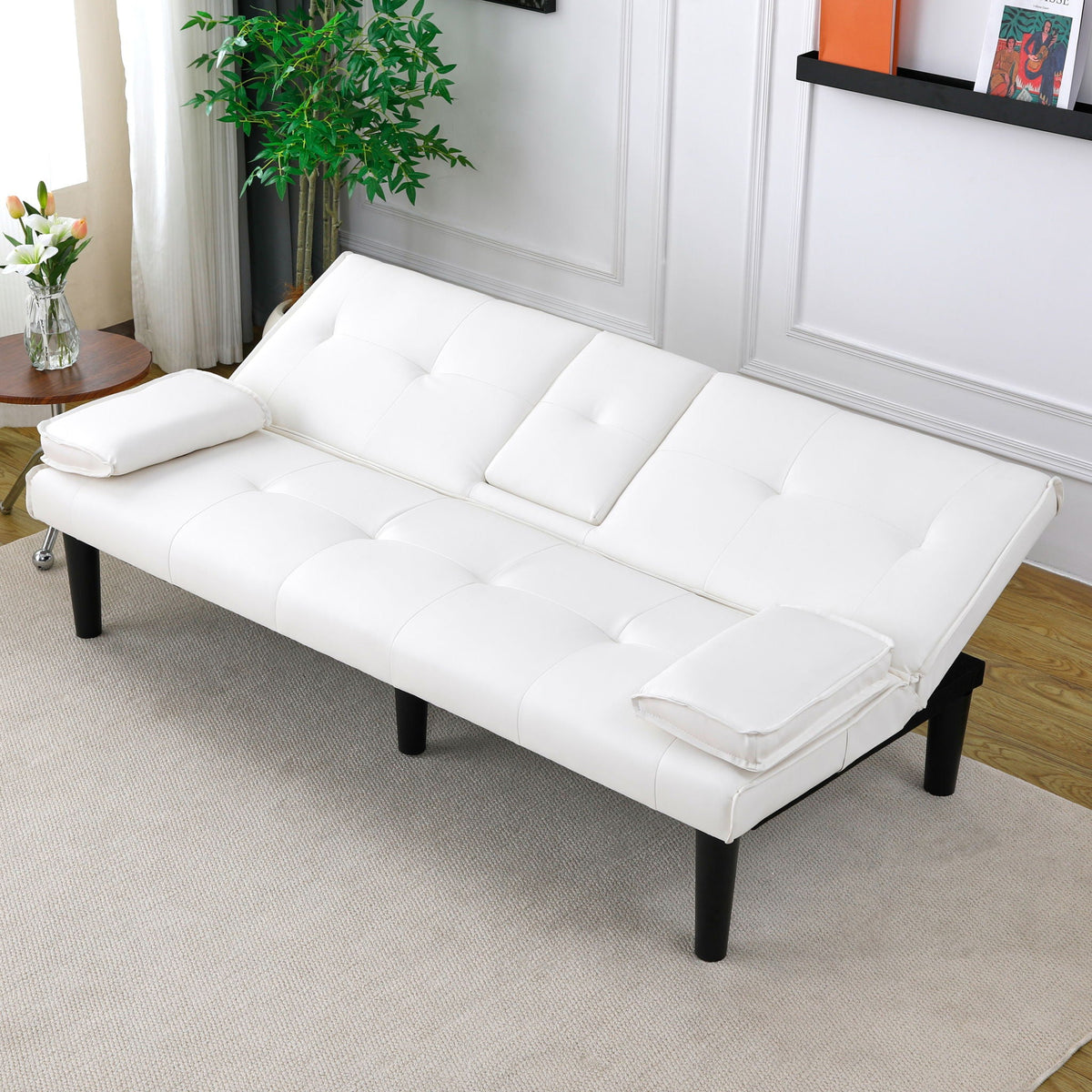 Sofa Bed With Foldable Design And Cup Holder, photo 35 of 40