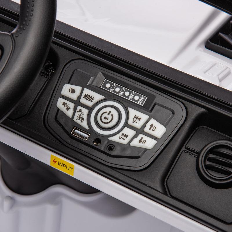 24V Ride On Large PickUp Truck car for Kids,ride On 4WD Toys with Remote Control,Parents Can Assist in Driving,Bluetooth music version,Pickup truck design with spacious storage in the rear.