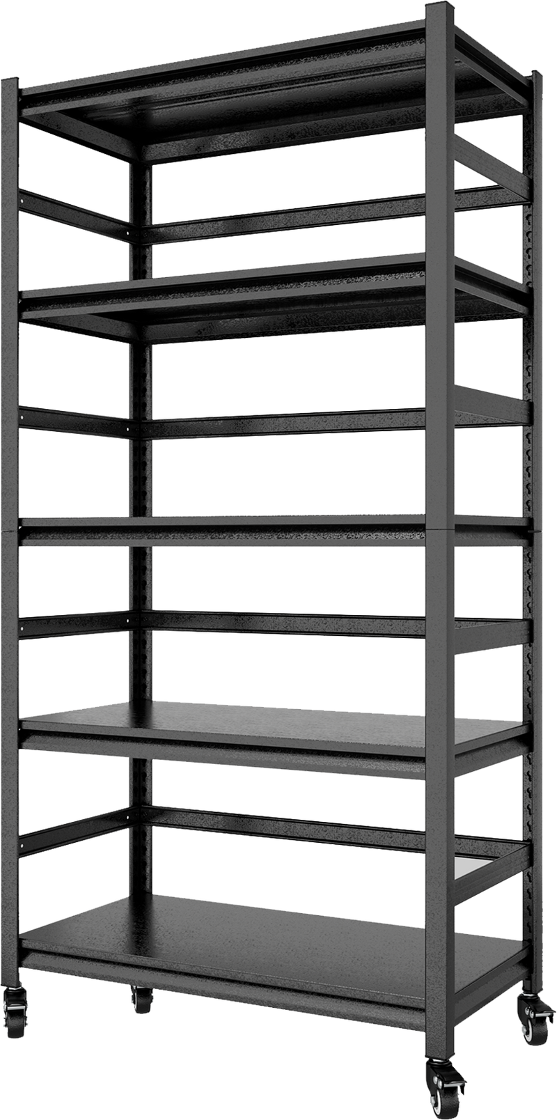 63"H Storage Shelves - Heavy Duty Metal Shelving Unit Adjustable 5-Tier Pantry Shelves with Wheels Load 1750LBS Kitchen Shelf Garage Storage
