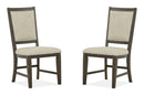 Westley Falls - Step Up Side Chair With Upholstered Seat & Back (Set of 2) - Dark Brown