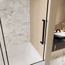 Frameless Single Sliding Shower Door, Square Tube Track by HouseOfZazla