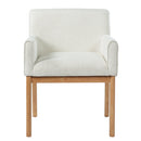 Modern Upholstered Dining Chair with Arms (Set of 2)