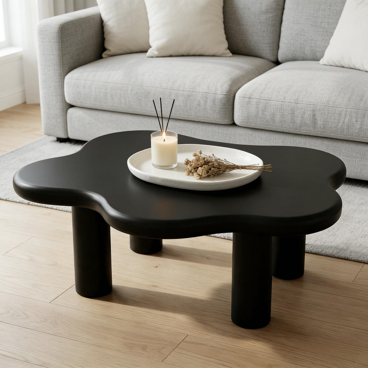 Cloud Shaped Coffee Table With 4 Round Legs, photo 9 of 24