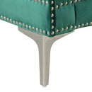 78" Modern Sofa Dutch Plush Upholstered Sofa with Metal Legs, Button Tufted Back Green
