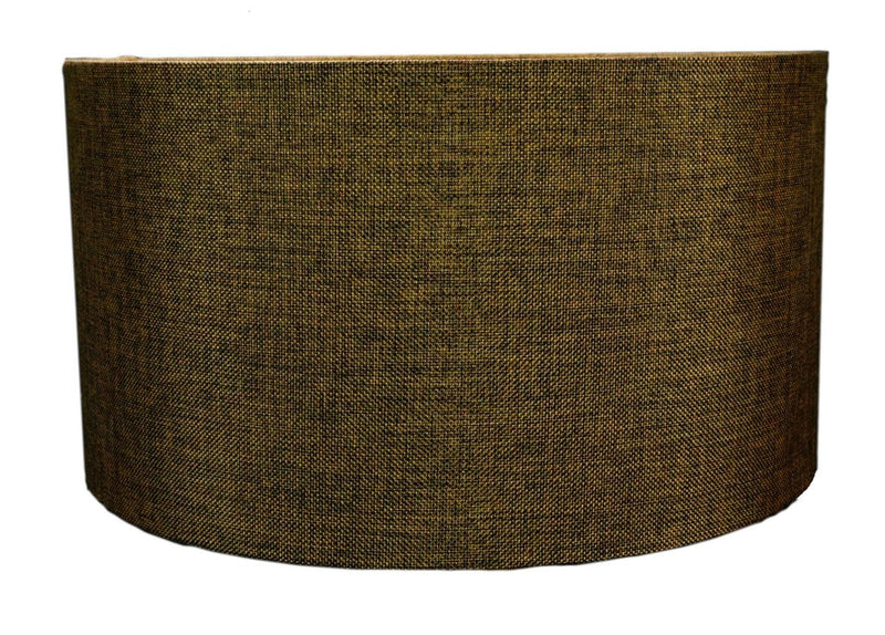 Chocolate Burlap Hardback Drum Lampshade 16"x16"x8"