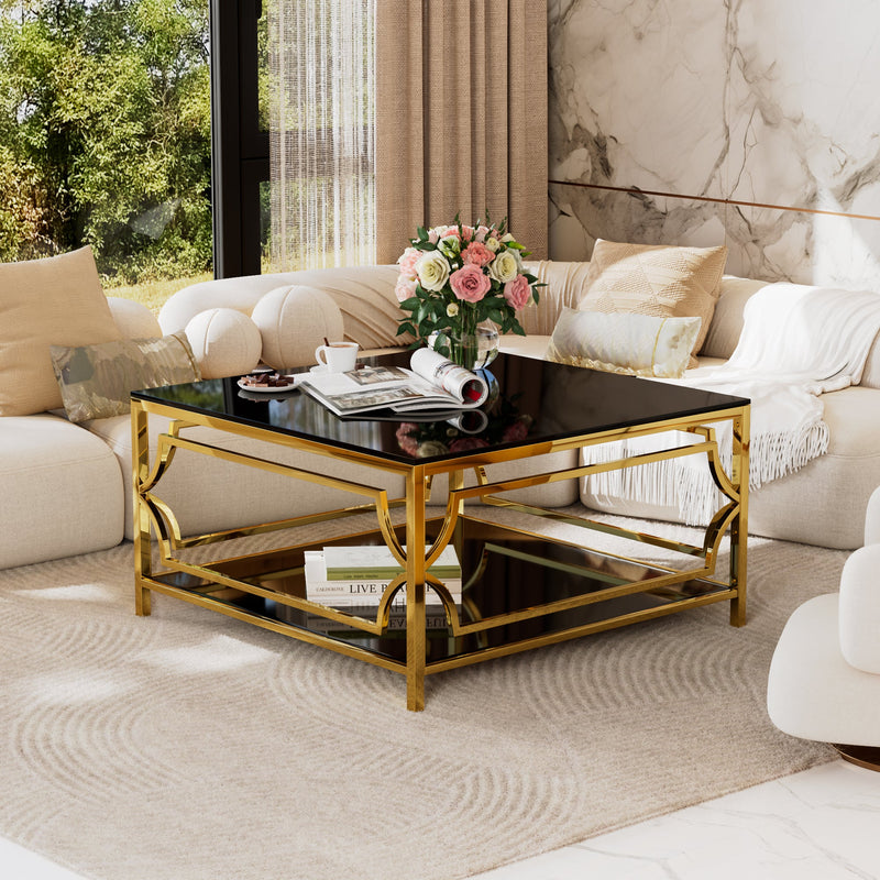 Square Glass Coffee Table in 33.5", photo 5 of 10