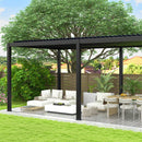 Louver Pergola Steel Louvers & Frame - Black by Unique Piece Furniture