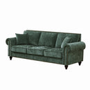 3 Seater Sofa With Tufted Upholstery, Rolled Arms, Nailhead Trim by Unique Piece Furniture