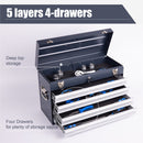 Heavy Duty Metal Tool Box, 21-inch with 4 Drawers by HouseOfZazla