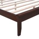 3-Pieces Bedroom Sets,Queen Size Wood Platform Bed and Two Nightstands,Storage Platform bed with USB and LED Lights-Walnut+Beige