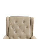 Modern Accent Chair Lounge Chair with Sturdy Wood Legs in Camel PU Leather