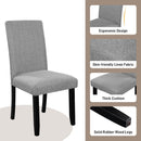 5 Piece Round Dining Table Set, Dining Table And 4 Upholstered Chairs For Dining Room, Kitchen Room, Living Room - White / Gray