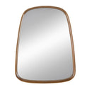 Irrgeular Mirror With Wood Frame, Wall Mirror For Living Room Bathroom Entryway - Brown by HouseOfZazla
