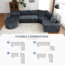 U-Shaped Oversized Modular Cloud Sectional Sofa With Deep Seat For Living Room by Unique Piece Furniture