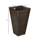 Outsunny 28" Tall Outdoor Planters - Set of 3 Large Tapered Planters