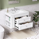 Wall Mounted Bathroom Vanity With 2 Drawers, Sink, Floating Storage Unit by HouseOfZazla