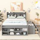 Bed With Bookcase Headboard, Under Bed Storage Drawers And Bed End Storage Case by HouseOfZazla