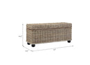 42" Kubu Rattan & Mahogany Lift-Top Storage Trunk by HouseOfZazla