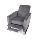 Bolt Upholstered Recliner Chair With Stainless Steel Base - Gray / Chrome by HouseOfZazla