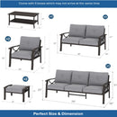 Patio Furniture Set with Coffee Table and Cushions for Backyard by HouseOfZazla