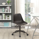 Ralston - Upholstered Adjustable Office Desk Chair With Ergonomic Design - Brown