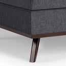 Owen - Square Coffee Table Storage Ottoman - Slate Gray by HouseOfZazla