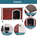 Medium Wooden Outdoor Dog House, Waterproof Roof, Elevated Floor, Adjustable Plastic Feet by HouseOfZazla