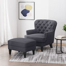 Enchante Living Room Set with Tufted Back Club Chair and Ottoman by HouseOfZazla
