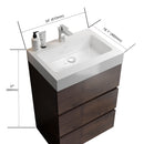 Alice - Bathroom Vanity With Large Storage Freestanding Bathroom Vanity, Sink For Modern Bathroom, One-Piece Sink Basin Without Drain And Faucet by HouseOfZazla