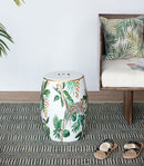 13x13x18 Ceramics Garden Stool Jungle-Themed Accent Side Table by HouseOfZazla