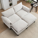 Convertible Combination Sofa With Footstools With Storage by Unique Piece Furniture