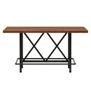 Counter Height Dining Rectangular Kitchen Table For 6 - Brown / Black by HouseOfZazla