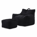 Giant Bean Bag Chair With Armrests And Footstool by HouseOfZazla