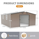Campcraft 10x12ft Color Steel Plate Storage Shed