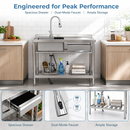 Stainless Steel Utility Sink, Freestanding Sink by HouseOfZazla