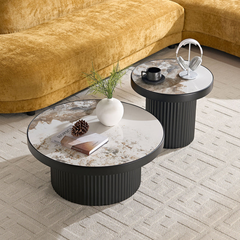 Set of 2 Coffee Tables with Sintered Stone Tabletops, photo 4 of 10