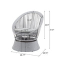Modern Swivel Wicker Lounge Chair With Round Design