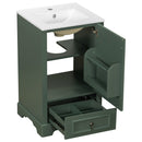 Bathroom Vanity With Sink, Soft Close Door, Adjustable U-Shaped Shelf