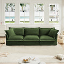 Modern Slipcovered 3-Seater Sofa with Chenille Fabric