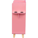 4 -Layer Salon Storage Cabinet,Beauty Barber Salon Styling Station Organizer Equipment,Hair Stylist Station Set with 2 Hair Dryer Holders,4 Drawers and Raised Table Legs