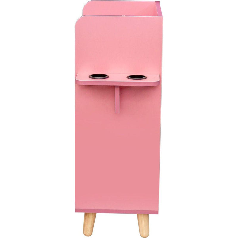 4 -Layer Salon Storage Cabinet,Beauty Barber Salon Styling Station Organizer Equipment,Hair Stylist Station Set with 2 Hair Dryer Holders,4 Drawers and Raised Table Legs