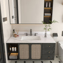 Bianco Carrara Venato Elegant Marble Vanity Top, Bathroom Vanity With Undermount Sink, Sintered Stone by HouseOfZazla