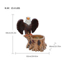 Majestic Eagle Garden Planter Pot on Tree Stump Base by HouseOfZazla