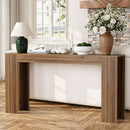 Farmhouse Style Extra Long Walnut Console Table by Unique Piece Furniture