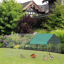 87" Small Animal Playpen, Pet Playpen Yard Fence for Rabbits, Chicken, Chinchillas with Roof for Indoor & Outdoor, Green