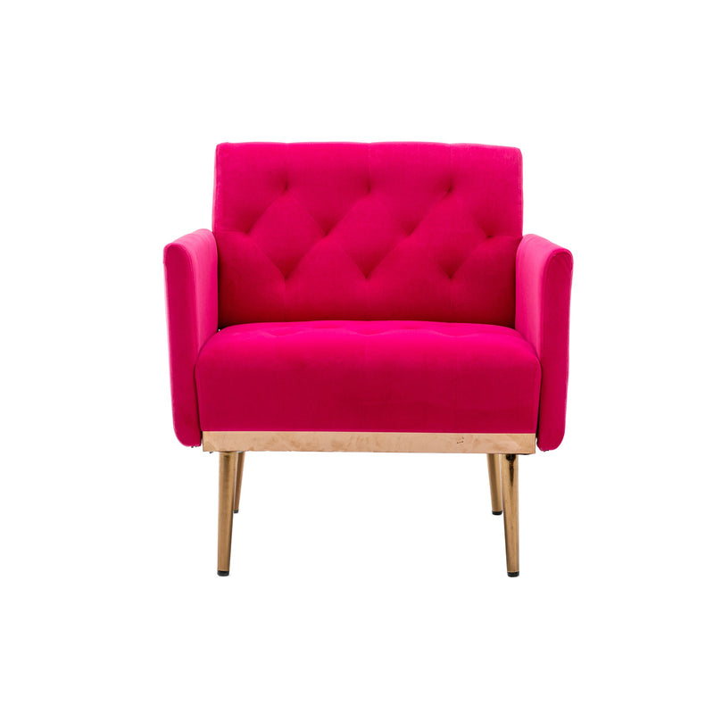 Accent Chair, leisure single sofa with Rose Golden feet